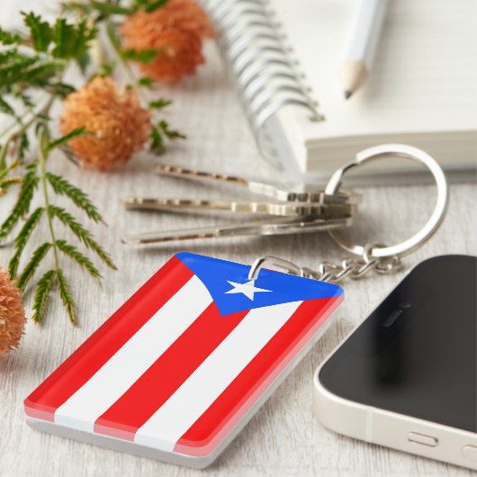 Puerto Rico Flag Schlüsselanhänger (Vorderseite rechts)