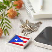 Puerto Rico Flag Schlüsselanhänger (Seite)