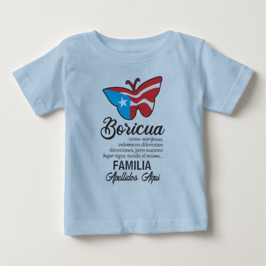 Puerto Rico Flag-Schmetterlingsangebot Baby T-shirt (Vorderseite)