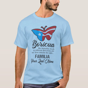 Puerto Rico Flag-Schmetterlingsangebot T-Shirt