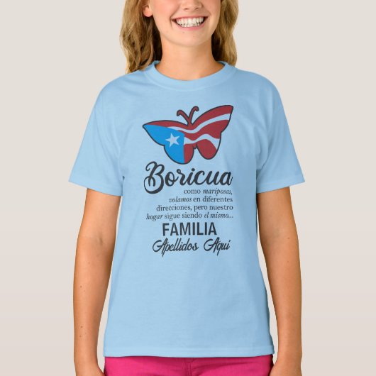 Puerto Rico Flag-Schmetterlingsangebot T-Shirt (Vorderseite)