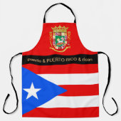 Puerto Rico Flag Schürze, Puerto Rico Koch Küche Schürze (Vorderseite)