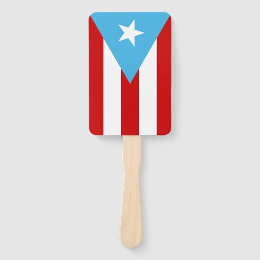 Puerto Rico Flag Sky Blue Fächer (Vorderseite)