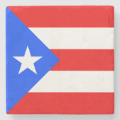 Puerto Rico Flag Steinuntersetzer (Vorderseite)