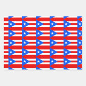 Puerto Rico Flag Tiled Design Geschenkpapier Set (Vorderseite 3)