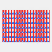 Puerto Rico Flag Tiled Design Geschenkpapier Set (Vorderseite 2)