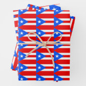 Puerto Rico Flag Tiled Design Geschenkpapier Set (Beispiel)