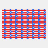 Puerto Rico Flag Tiled Design Geschenkpapier Set (Vorderseite)