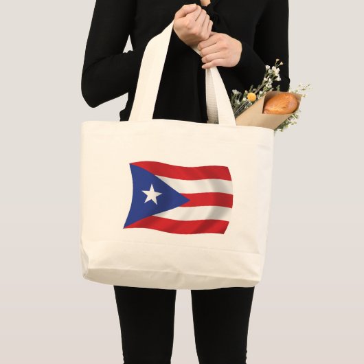Puerto Rico Flag Tote Bag Jumbo Stoffbeutel (Vorderseite (Produkt))