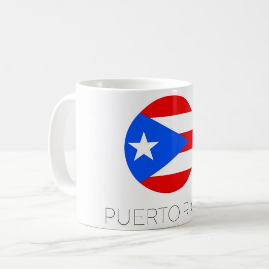 Puerto Rico Flag Travel Mug Kaffeetasse (Vorderseite Links)