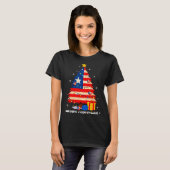 Puerto Rico Flag Tree Lights Christmas Pajamas -co T-Shirt (Vorne ganz)