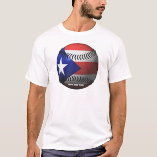 Puerto Rico Flag über einen Baseball T-Shirt