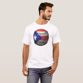 Puerto Rico Flag über einen Baseball T-Shirt (Vorne ganz)