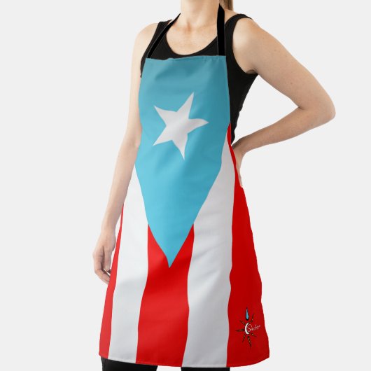 Puerto Rico Flag über Print große Schürze (InSitu)