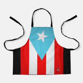 Puerto Rico Flag über Printmedien Kleine Schürze