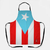 Puerto Rico Flag über Printmedien Schürze (Vorderseite)
