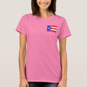 Puerto Rico Flag und Map dk T - Shirt