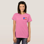 Puerto Rico Flag und Map dk T - Shirt (Vorne ganz)