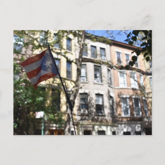 Puerto Rico Flag Upper West Side New York City Postkarte (Vorderseite)
