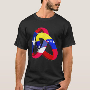Puerto Rico Flag Venezuela Große Ring Ehe Wed T-Shirt