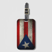 Puerto Rico Flag Vintag Custom Gepäckanhänger (Vorderseite Vertikal)