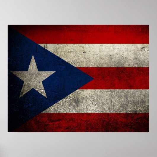 Puerto Rico Flag Vintag Custom Poster (Vorne)