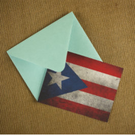 Puerto Rico Flag Vintag Custom Postkarte