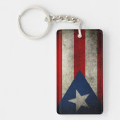 Puerto Rico Flag Vintag Custom Schlüsselanhänger (Vorderseite)