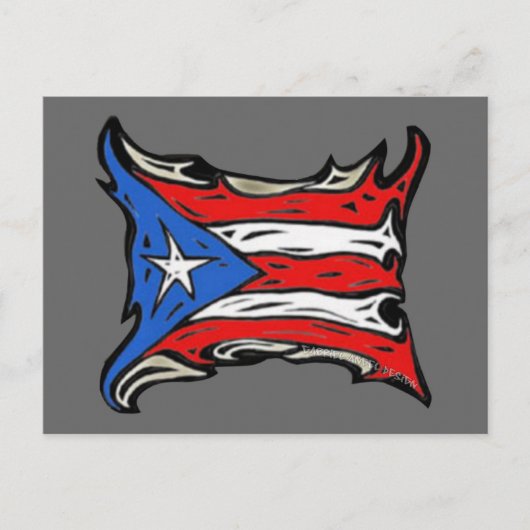 Puerto Rico Flag von Reggaeton Postkarte (Vorderseite)