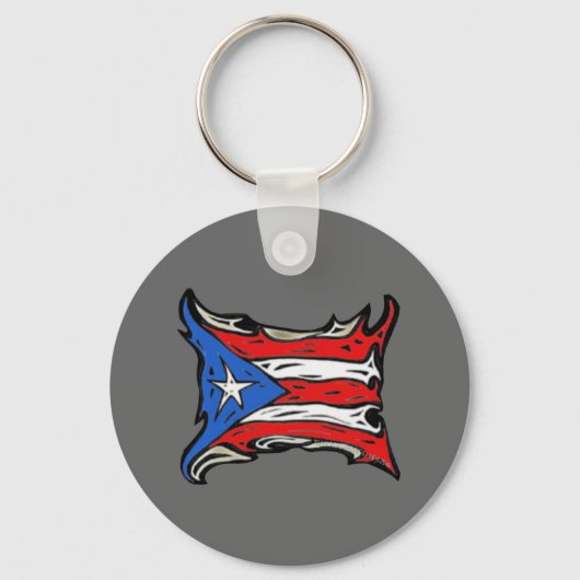 Puerto Rico Flag von Reggaeton Schlüsselanhänger (Vorderseite)