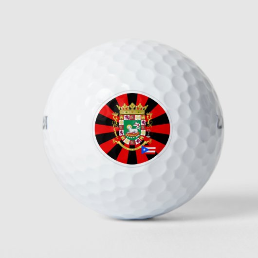 Puerto Rico Flag Willson Ultra Golf Balls Golfball (Vorderseite)
