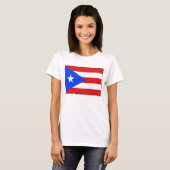Puerto Rico Flag x Karte T - Shirt (Vorne ganz)