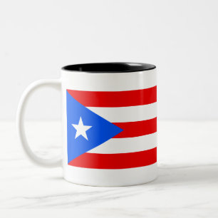 Puerto Rico Flag Zweifarbige Tasse