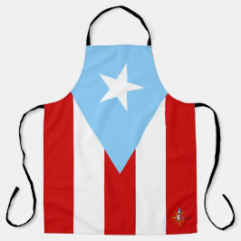 Puerto Rico-Flagge All Over Print Große Schürze