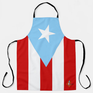Puerto Rico-Flagge All Over Print Große Schürze