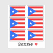 Puerto-Rico-Flagge Aufkleber (Blatt)