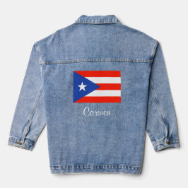 Puerto-Rico-Flagge Boricua Banderas Denim Jacket Jeansjacke