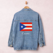 Puerto-Rico-Flagge Boricua Banderas Denim Jacket Jeansjacke (Hangar)