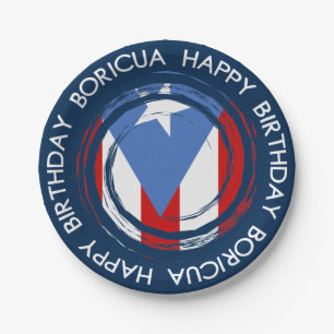 Puerto Rico-Flagge Boricua-Thema Geburtstag Pappteller
