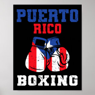 Puerto-Rico-Flagge Boxengloves Rico Prix Boxing Poster