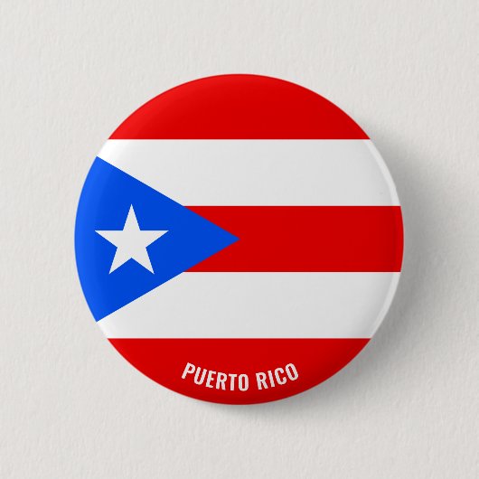 Puerto Rico Flagge Charmante Patriotische Taste Button (Vorderseite)
