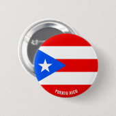 Puerto Rico Flagge Charmante Patriotische Taste Button (Vorne & Hinten)