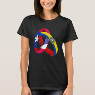 Puerto Rico Flagge Ecuador Ring Hochzeit Verlobung T-Shirt