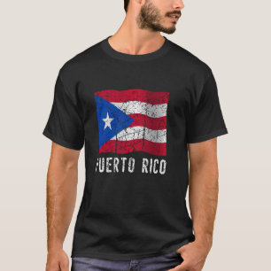 Puerto Rico-Flagge Latein Patriotisch Abgenutzt Mä T-Shirt