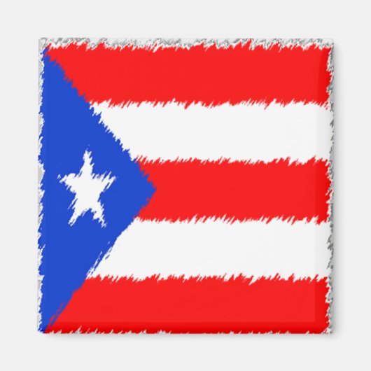 Puerto-Rico-Flagge Magnet (Vorne)