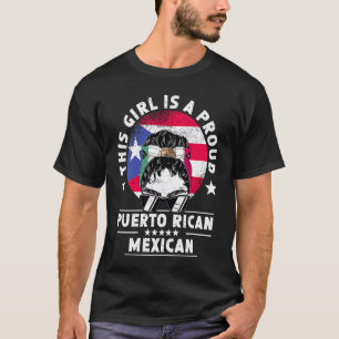 Puerto Rico-Flagge Mexiko Erwachsene Frauen Mädche T-Shirt