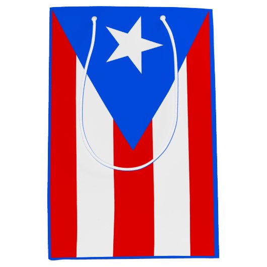 Puerto-Rico-Flagge Mittlere Geschenktüte (Vorderseite)