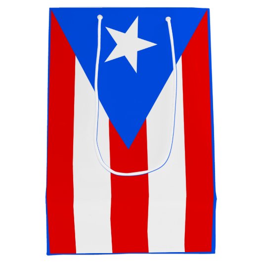 Puerto-Rico-Flagge Mittlere Geschenktüte (Rückseite)