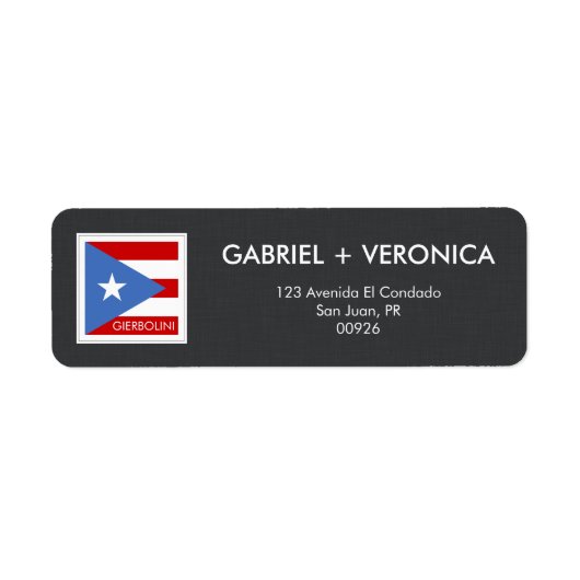 Puerto-Rico-Flagge Personalisiert (Vorne)