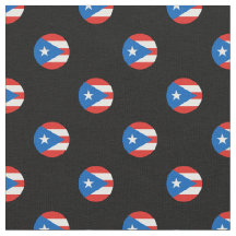 Puerto-Rico-Flagge Polka Dos Schwarz